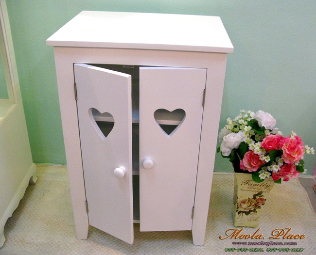 ตู้รองเท้า สีขาว vintage